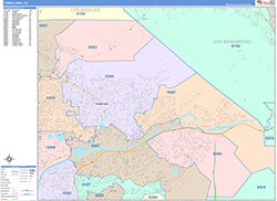 Yorba Linda Wall Map Color Cast Style 2026